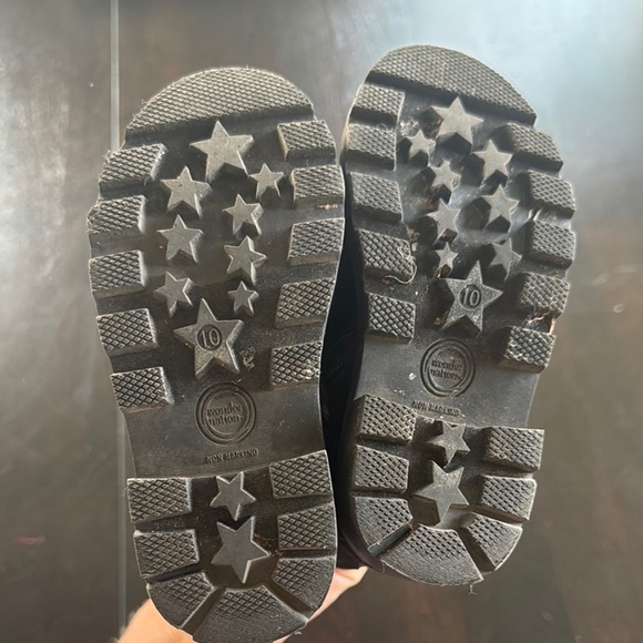 Wonder Nation Black Leather Boots with Silver Buckle - Picture 3 of 3